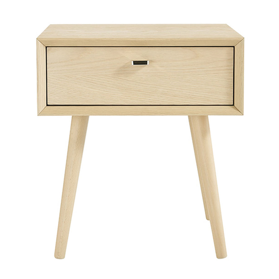 Astrid Danish Scandinavian Wooden Oak Bedside Table with Drawer