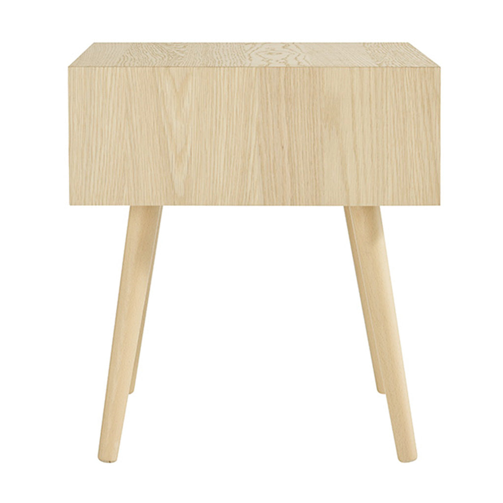 Astrid Danish Scandinavian Wooden Oak Bedside Table with Drawer