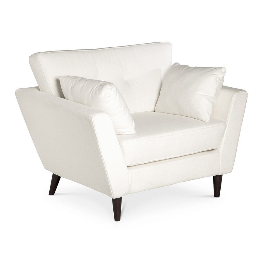 Classic Scandinavian Winston Cashmere Armchair in White