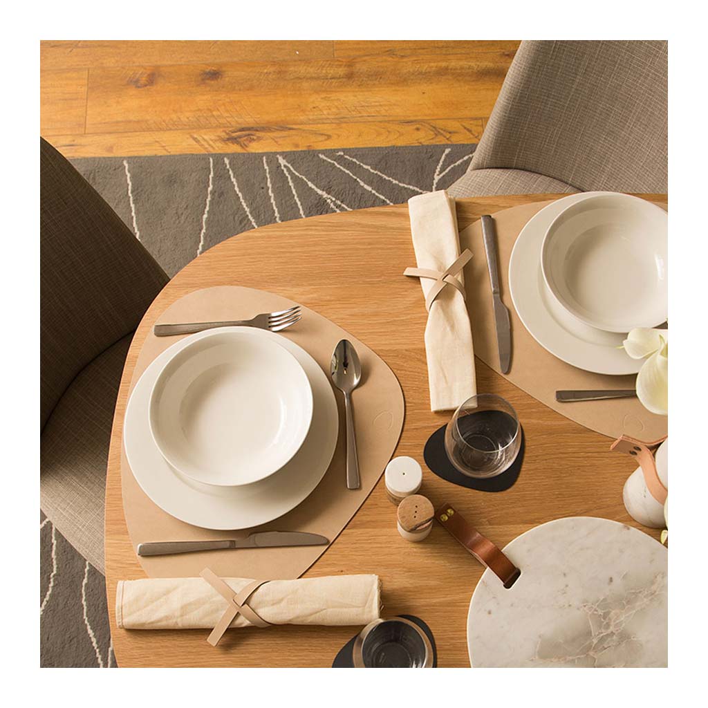 Tableware Lind DNA Nupo Curve Table Mat, Large in Sand dining table 981163