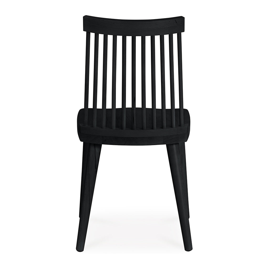 Elsa Scandinavian Wooden Black Spindle Dining Chair INTERIOR SECRETS  DC790-VN Miles Spindle Back Dining Chair