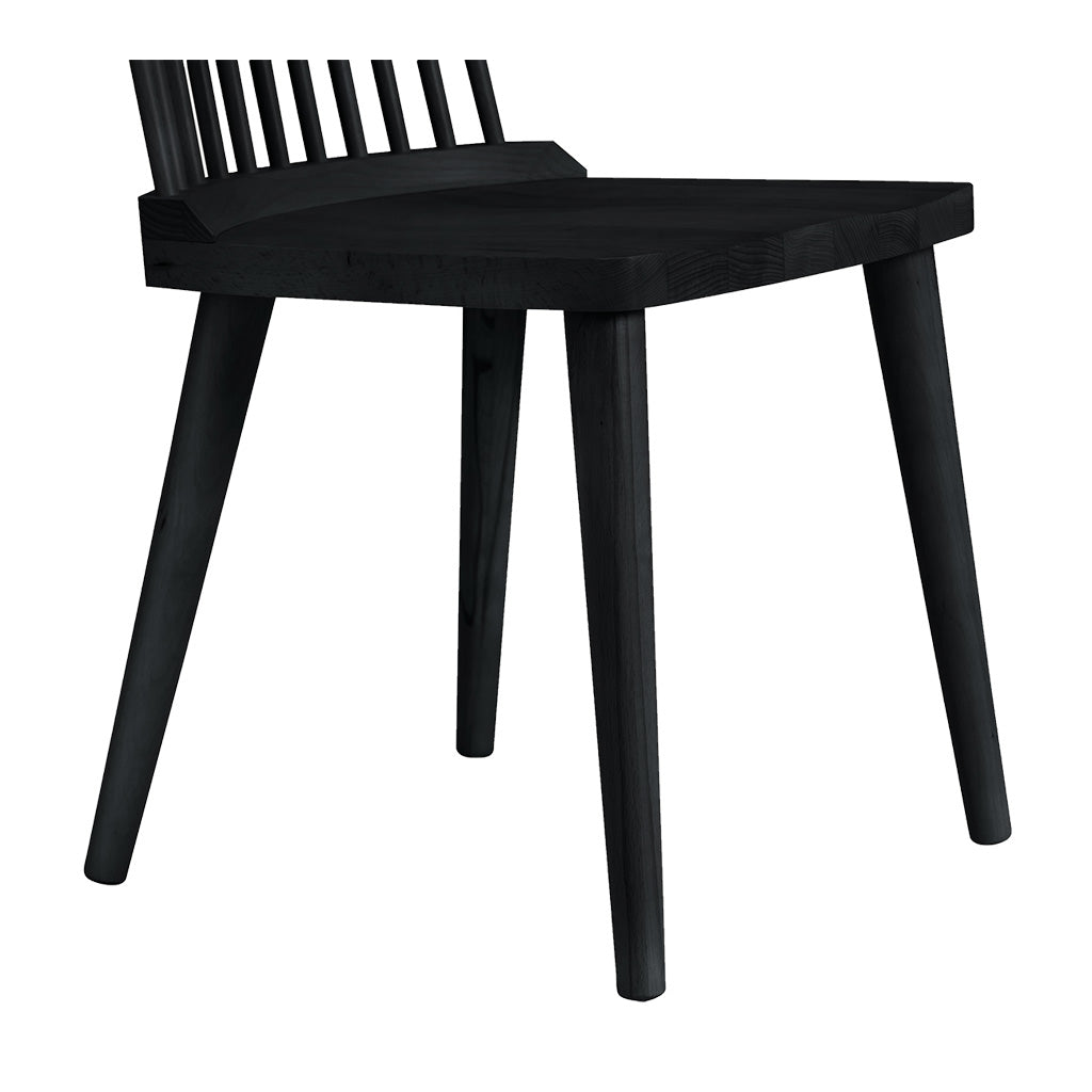 Elsa Scandinavian Wooden Black Spindle Dining Chair INTERIOR SECRETS  DC790-VN Miles Spindle Back Dining Chair