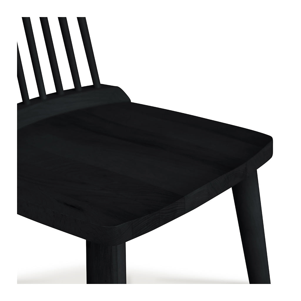 Elsa Scandinavian Wooden Black Spindle Dining Chair INTERIOR SECRETS  DC790-VN Miles Spindle Back Dining Chair