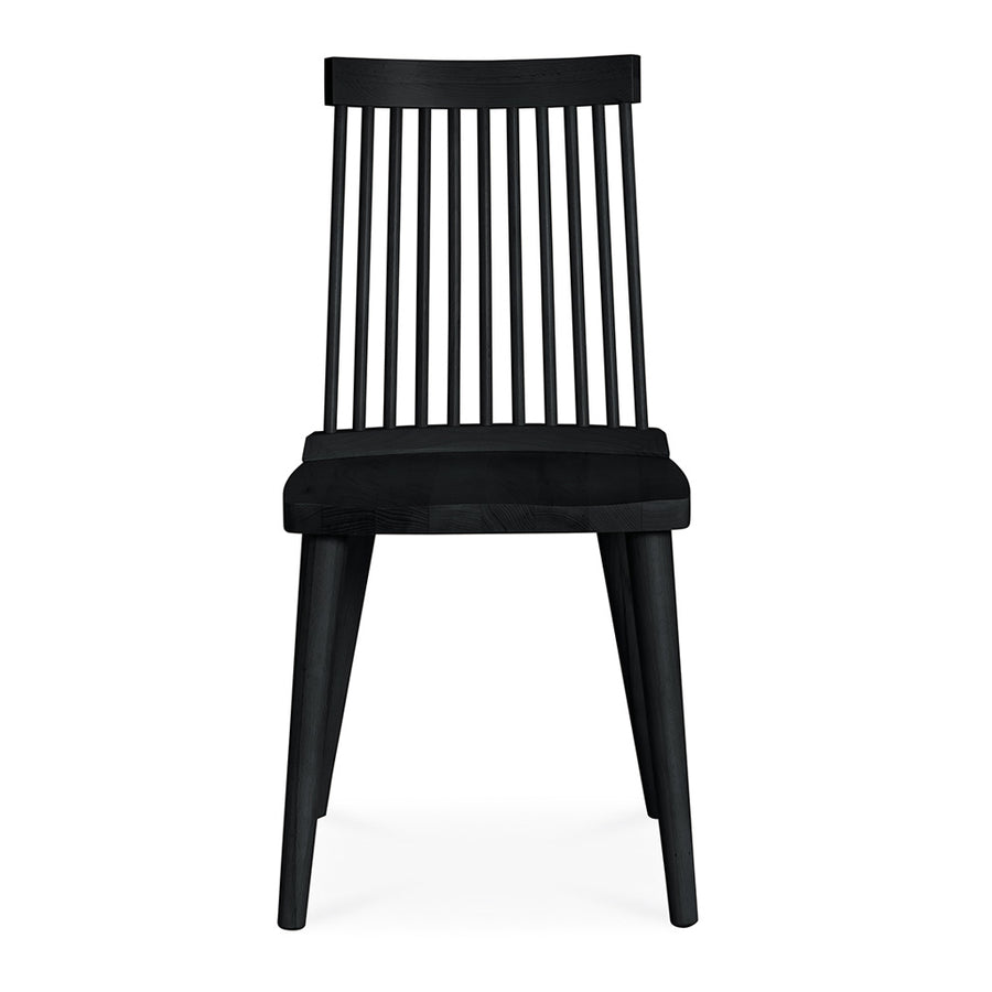 Elsa Scandinavian Wooden Black Spindle Dining Chair INTERIOR SECRETS  DC790-VN Miles Spindle Back Dining Chair