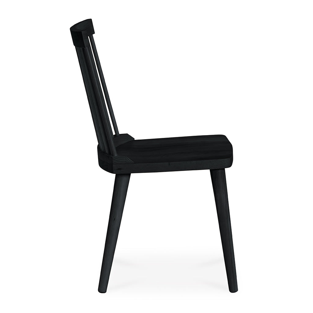 Elsa Scandinavian Wooden Black Spindle Dining Chair INTERIOR SECRETS  DC790-VN Miles Spindle Back Dining Chair