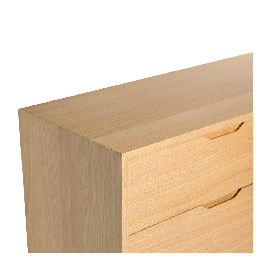 Erika Scandinavian Wooden Oak 6 Drawer Wide Chest of Drawers INTERIOR SECRETS  DT1057-VN Nora 6 Drawer Wide Chest - Natural