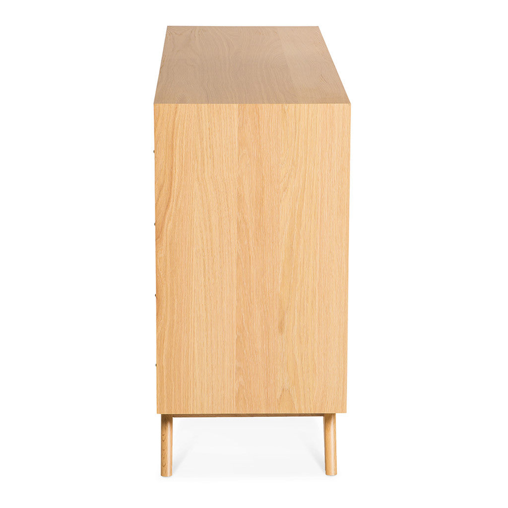 Erika Scandinavian Wooden Oak 6 Drawer Wide Chest of Drawers INTERIOR SECRETS  DT1057-VN Nora 6 Drawer Wide Chest - Natural