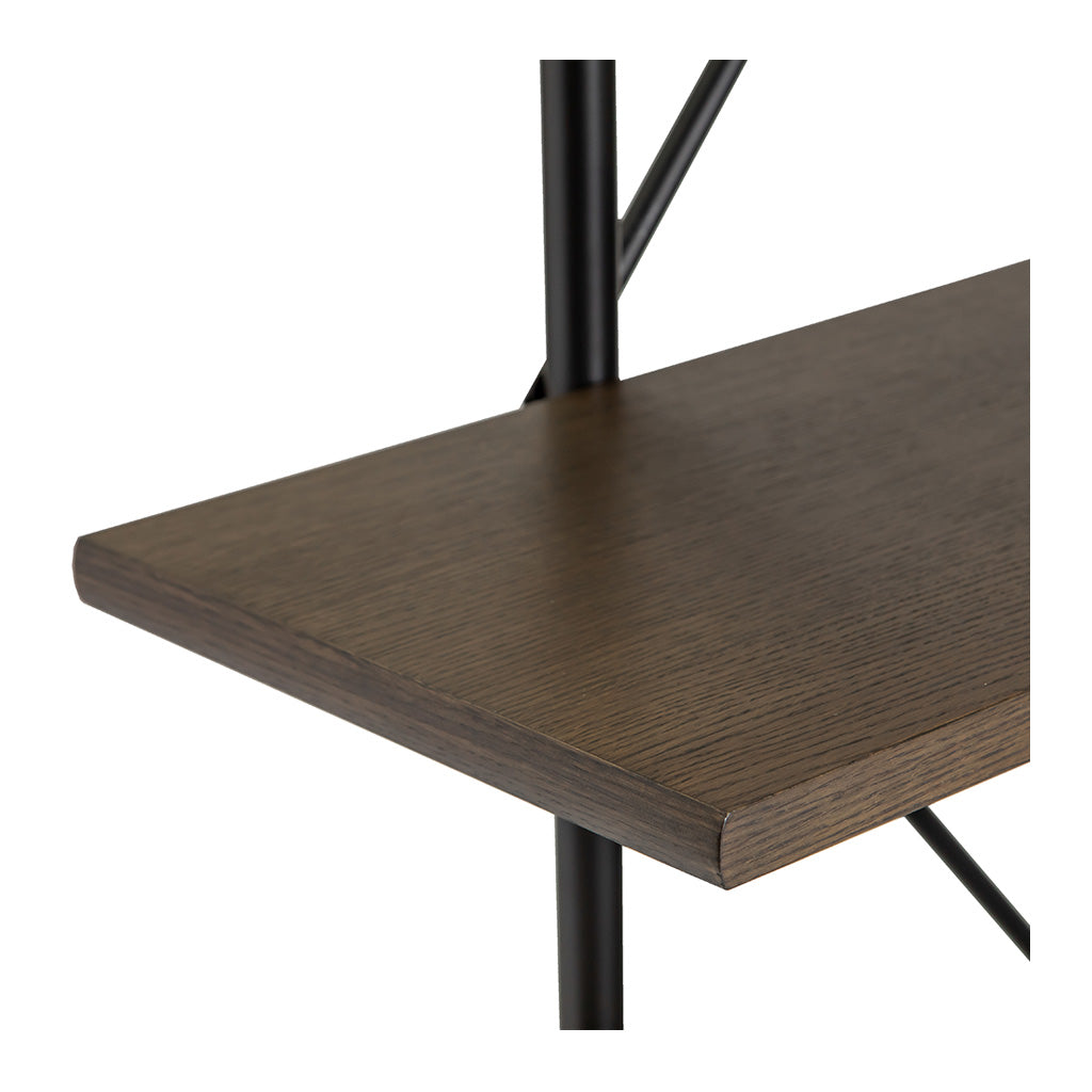 Finn Modern Industrial Scandinavian Wide Bookshelf / Display Shelf BROSA SHLFIE10GRY Field Triple Open Shelf, TEMPLE & WEBSTER TMPL1100 Large Odessa Industrial Shelving Unit
