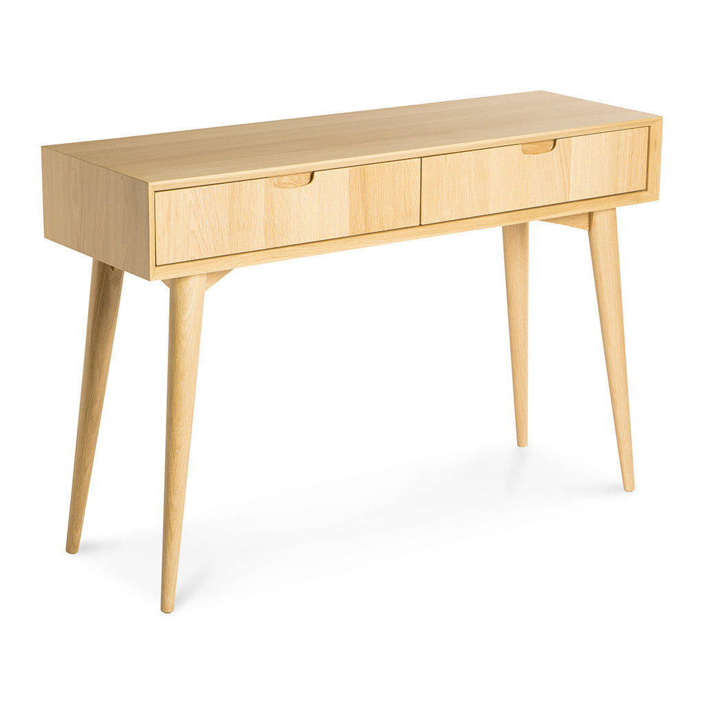 Ingrid Retro Scandinavian Wooden Oak Console Table with Drawers BROSA Mia Console Table With Drawers INTERIOR SECRETS DT776-VN Johansen Console Table with Drawers MATT BLATT Stockholm Console Table LIFE INTERIORS Stockholm Console Table Drawer, Oak
