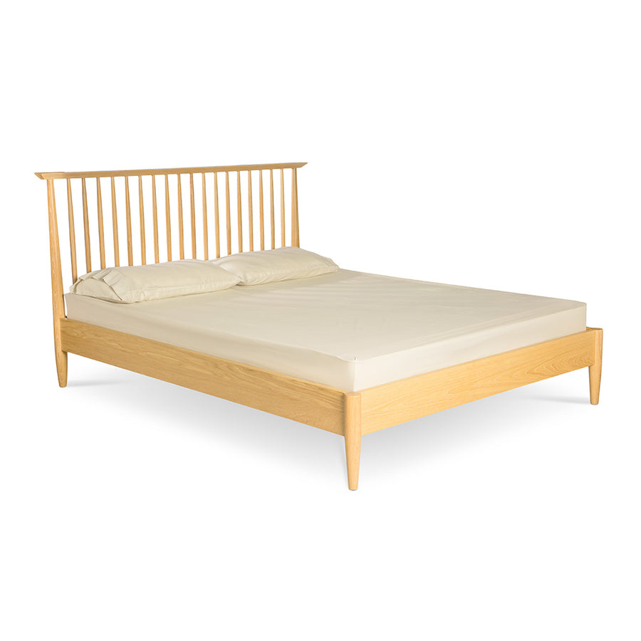 Jakob Danish Scandinavian Wooden Oak King Bed BROSA BEDETH10OAK Ethan King Size Wooden Bed Frame