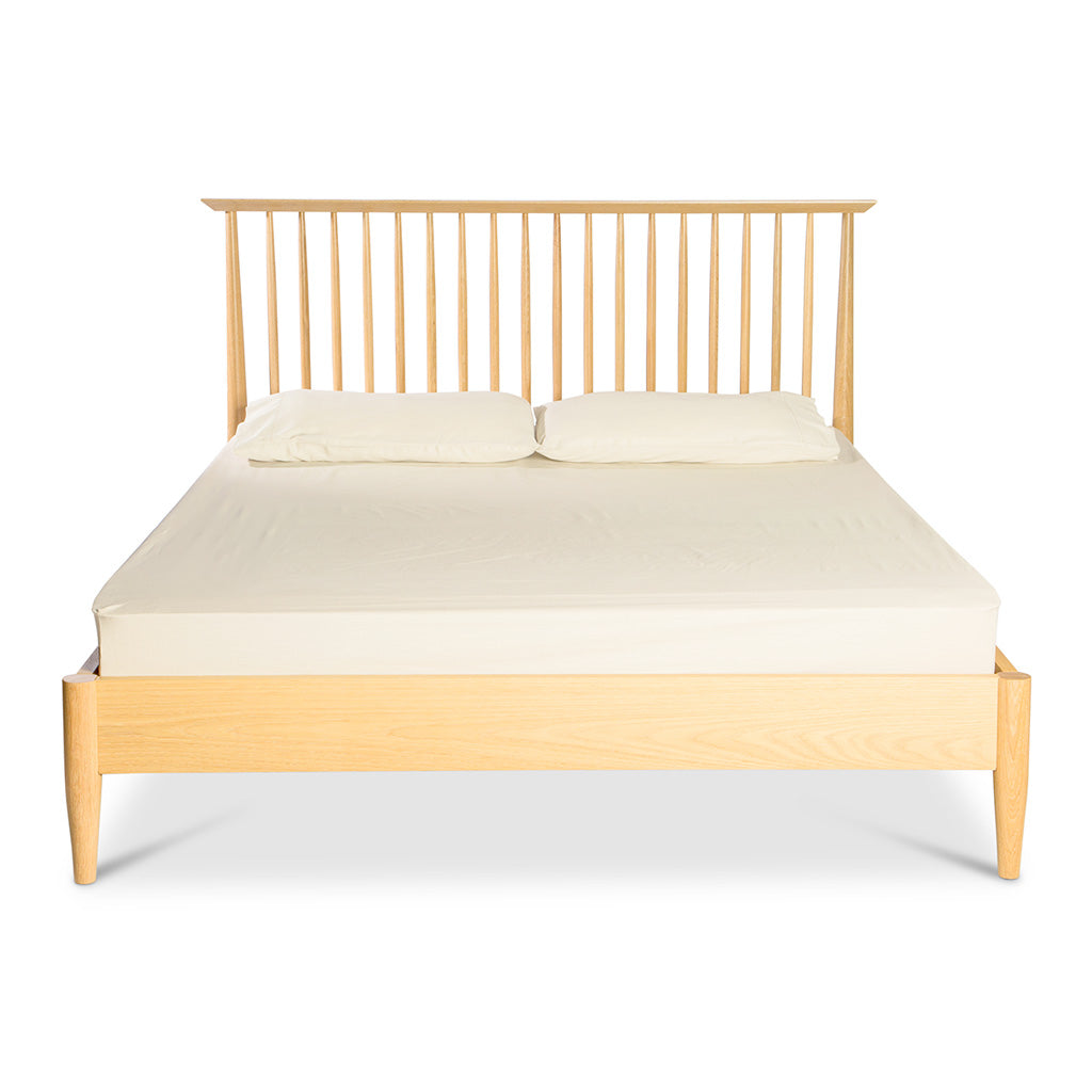 Jakob Danish Scandinavian Wooden Oak King Bed BROSA BEDETH10OAK Ethan King Size Wooden Bed Frame