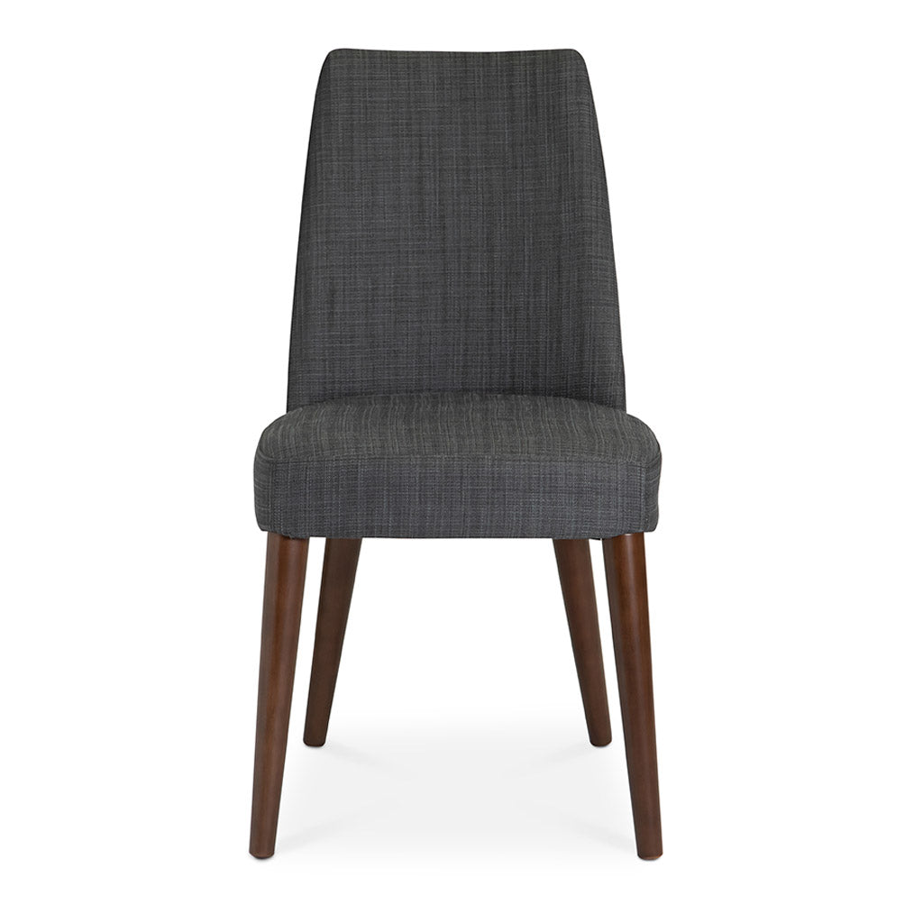 Jensen Scandinavian Walnut European Beech Wood and Dark Grey Fabric Dining Chair 