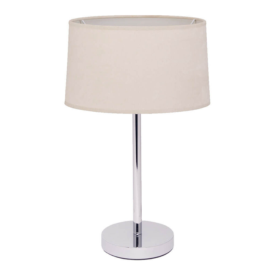 Lighting Cafe Lighting & Living Table Lamp with Faux Suede Shade 61421
