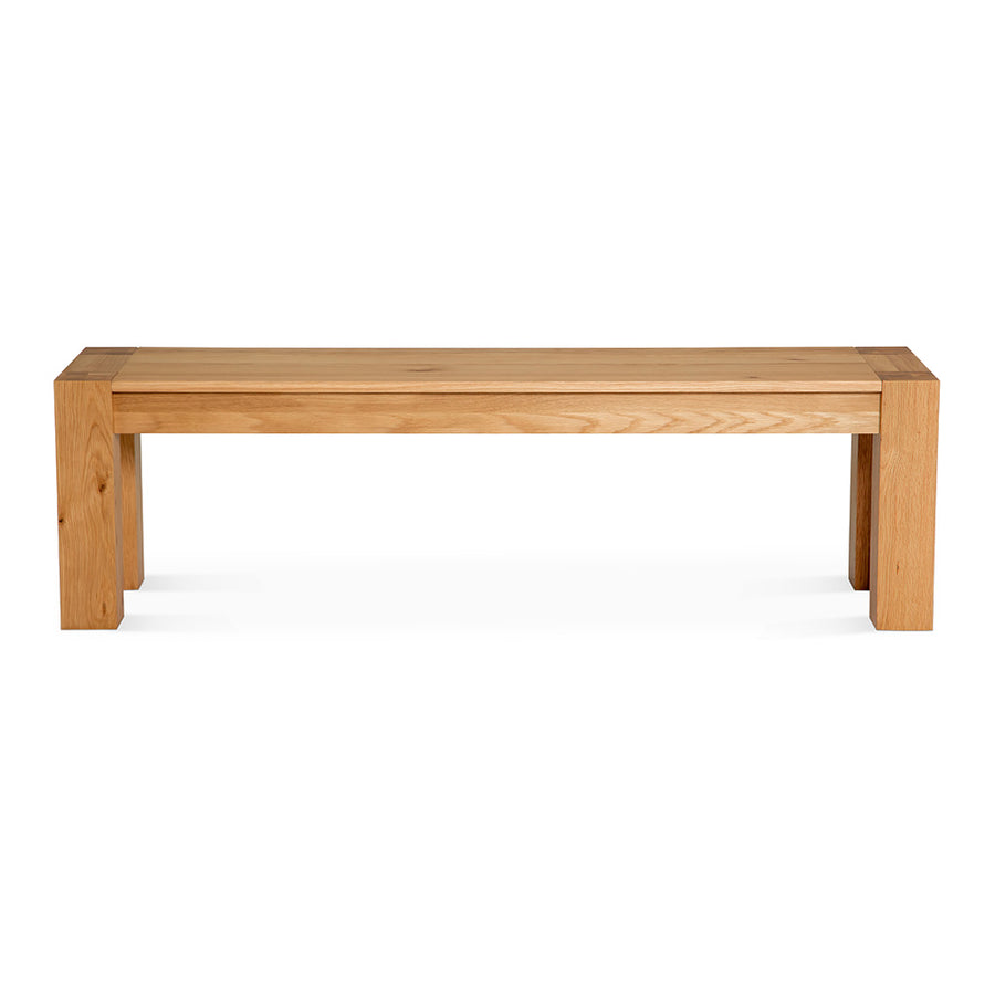 Lukas Scandinavian Rustic Wooden Oak Dining Bench 