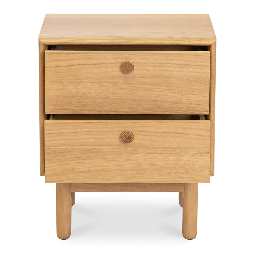 Natsumi Japanese Scandinavian Wooden Oak Bedside Table with 2 Drawers INTERIOR SECRETS  ST2324-VN Kenston 2 Drawer Side Table - Oak, LIFE INTERIORS Koto Bedside Table with 2 Drawers (Oak)