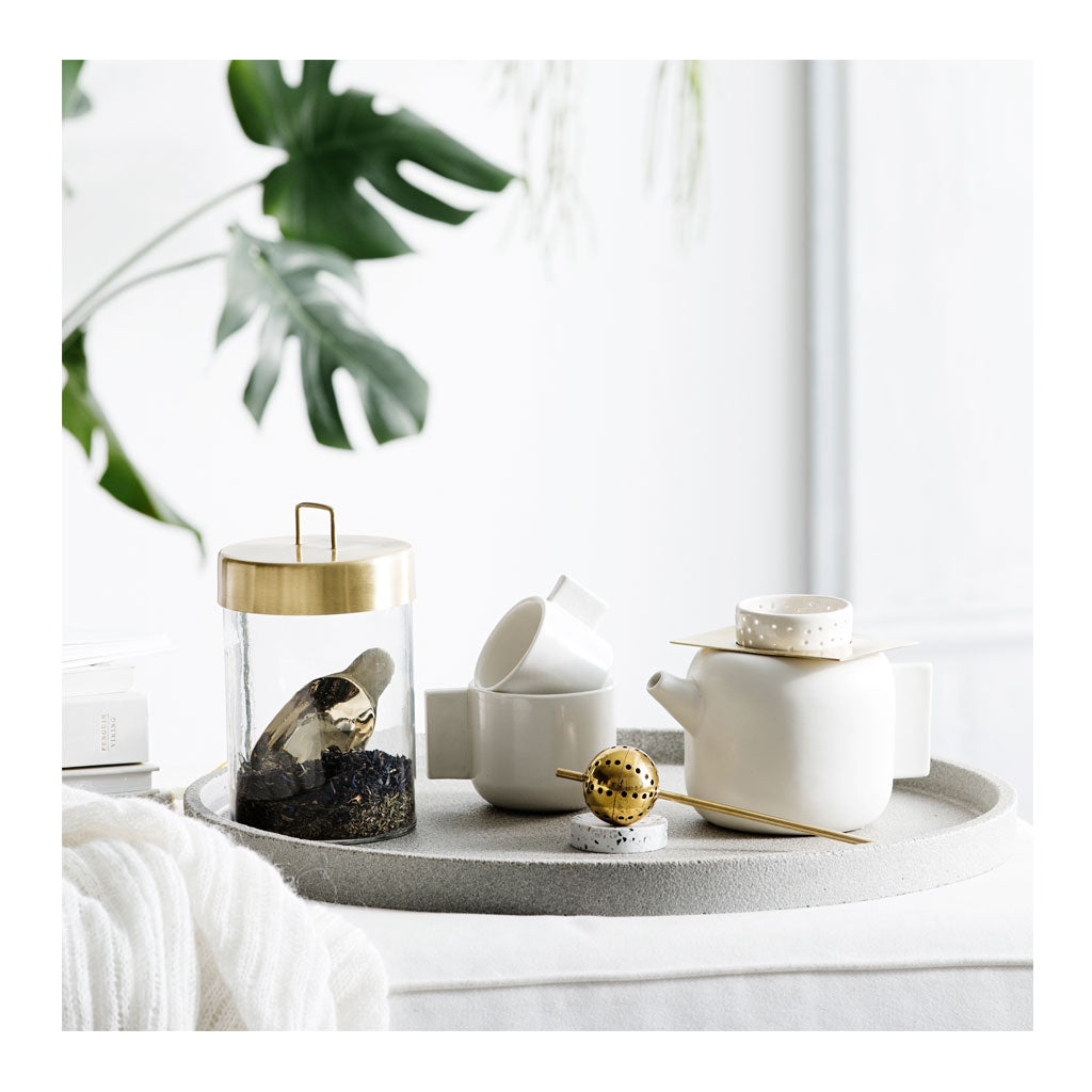 Other décor Zakkia Glass Jar - Large Brass 160208001LBRS lifestyle