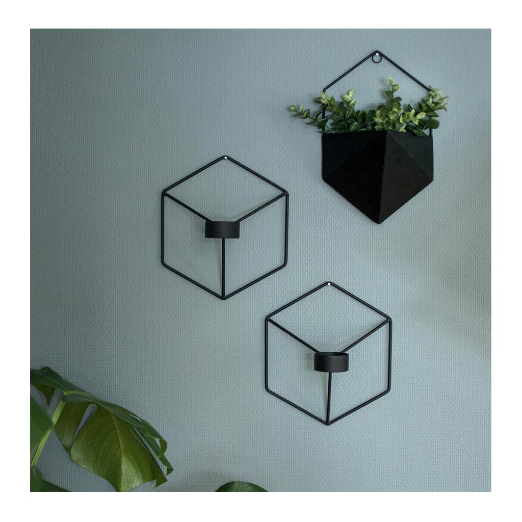 Candle Holders Menu POV Wall Candle Holder - Black 4766539
