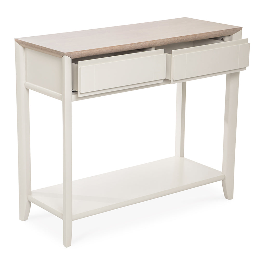 Sienna French Provincial Wooden Oak Console Table with Drawers