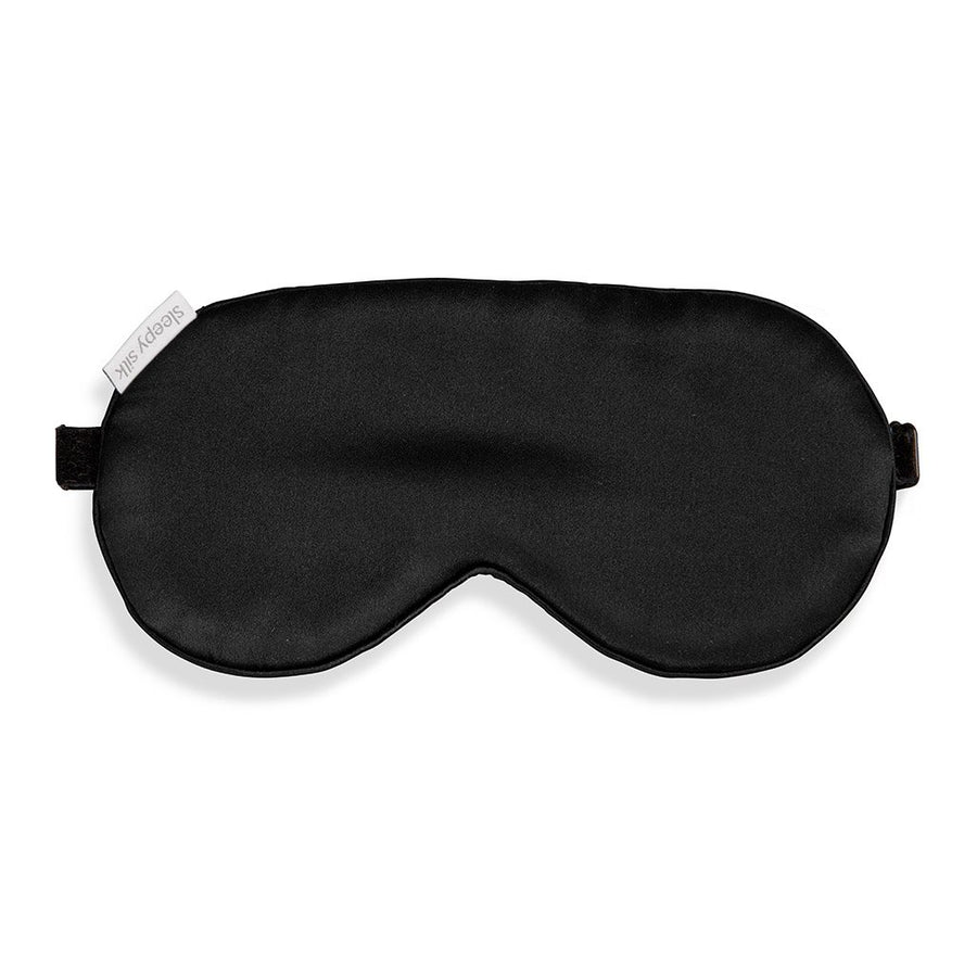 Sleepy Silk, Silk Eye Mask - Midnight Black Silk Sleep Mask (SS-EM-BK00), Silky Tots Silk Eye Mask, Slip Sleep Mask, SHHH Silk Silk Eye Mask