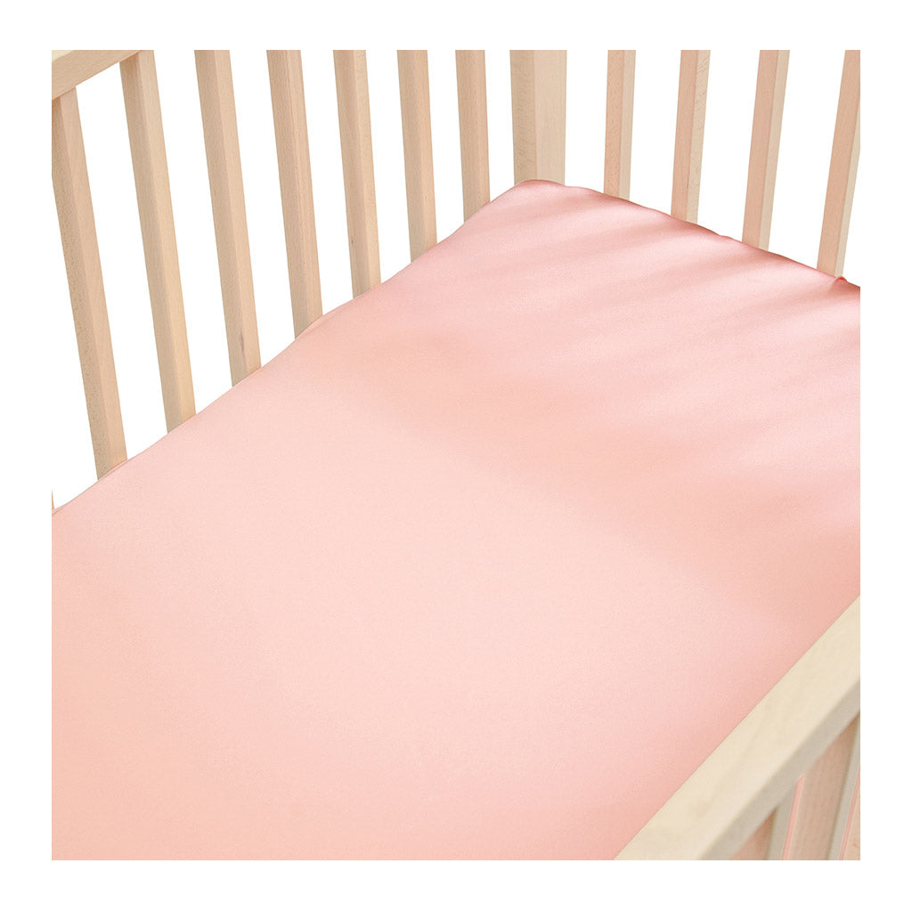 Blush fitted crib sheet online