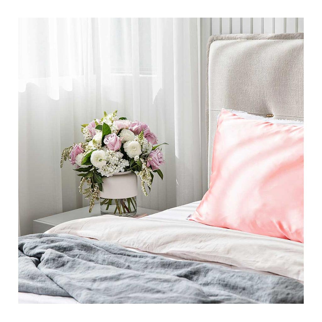 Sleepy Silk, Silk Pillowcase, Set of 2 - Blush Pink (SS-PP-PK00), Silky Tots Double Sided Silk Pillow Slip, Pawda Baby 100% Mulberry Silk Junior or Adult Pillow Case, Slip Pillowcase, SHHH Silk Silk Pillowcase