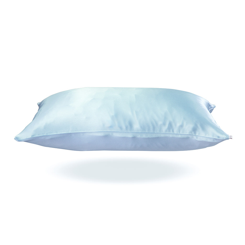 Sleepy Silk, Silk Pillowcase, Set of 2 - Sky Blue (SS-PP-BL00), Silky Tots Double Sided Silk Pillow Slip, Pawda Baby 100% Mulberry Silk Junior or Adult Pillow Case, Slip Pillowcase, SHHH Silk Silk Pillowcase