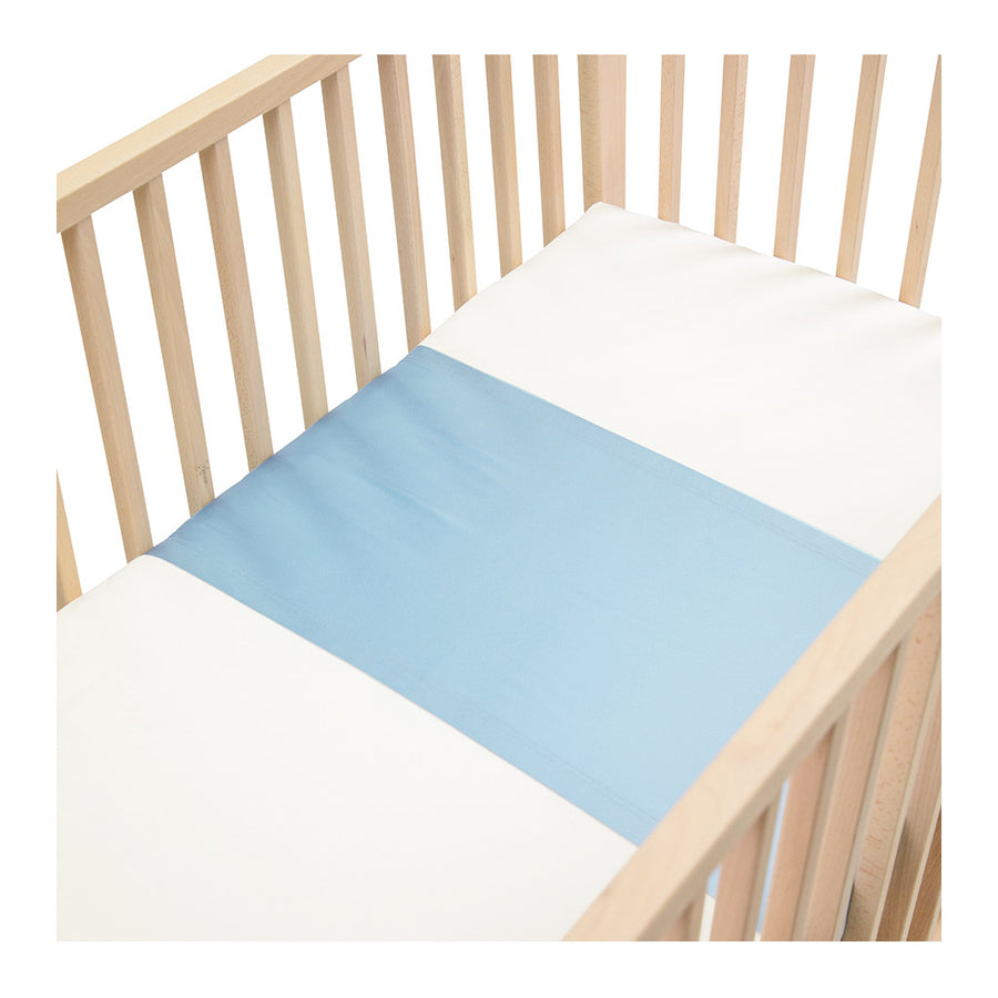 Sleepy Silk, Silk Sleeve for Cots / Cribs - Sky Blue (SS-CS-BL00) for baby hair loss and baby bald spots, Silky Tots Silk Cot Slip, Pawda Baby 100% Mulberry Silk Cot Semi Sheet, Monday Silks, Baby Tresses Cot Bed Sheet