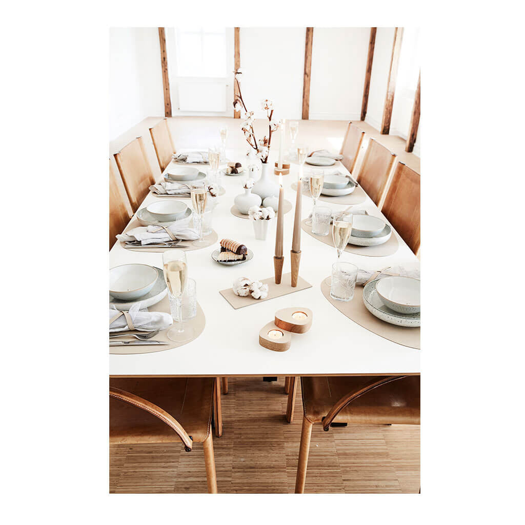 Tableware Lind DNA Nupo Curve Table Mat, Large in Sand dining table 981163