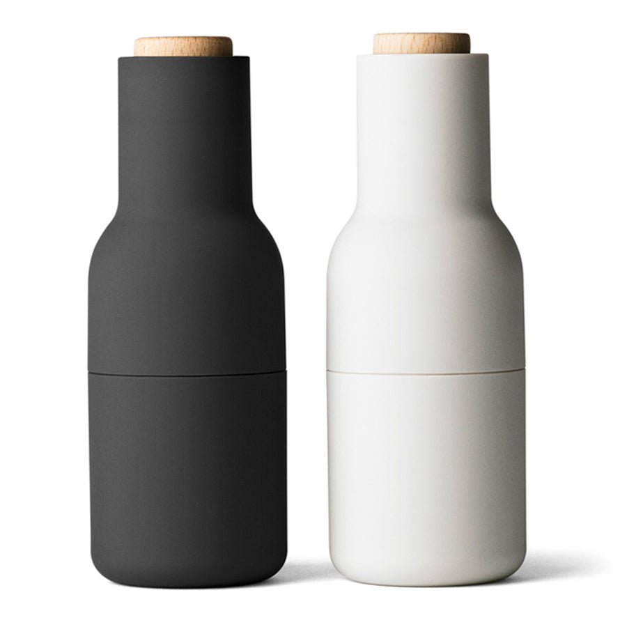 Tableware Norm Menu Bottle Grinder Set - Ash + Carbon with Beech Lid MEN4418399