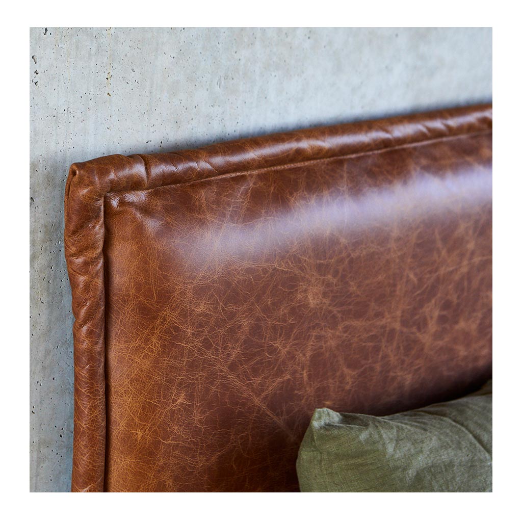 Beds Create Estate Stockholm Upholstered Queen Bedhead - Leather