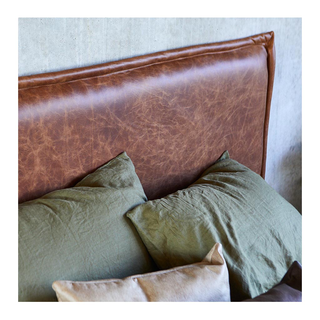 Beds Create Estate Stockholm Upholstered Queen Bedhead - Leather