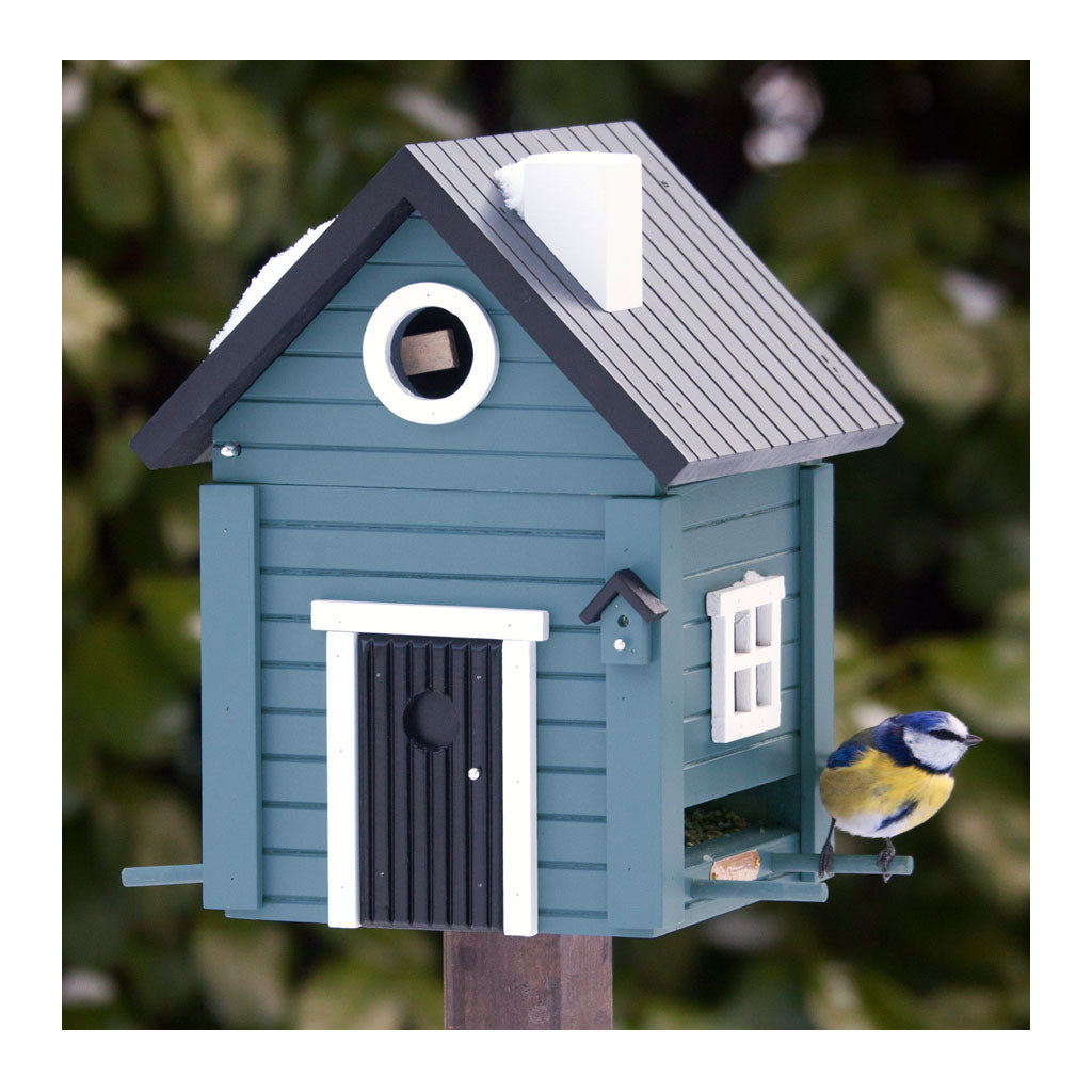 Wildlife Garden Multiholk Designer Bird House + Feeder Blue Cottage WG118