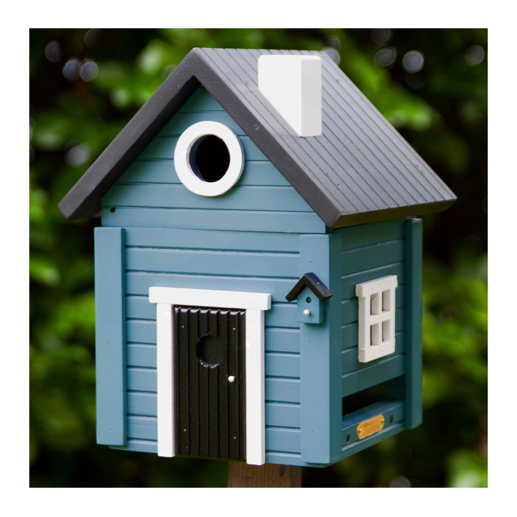 Wildlife Garden Multiholk Designer Bird House + Feeder Blue Cottage WG118