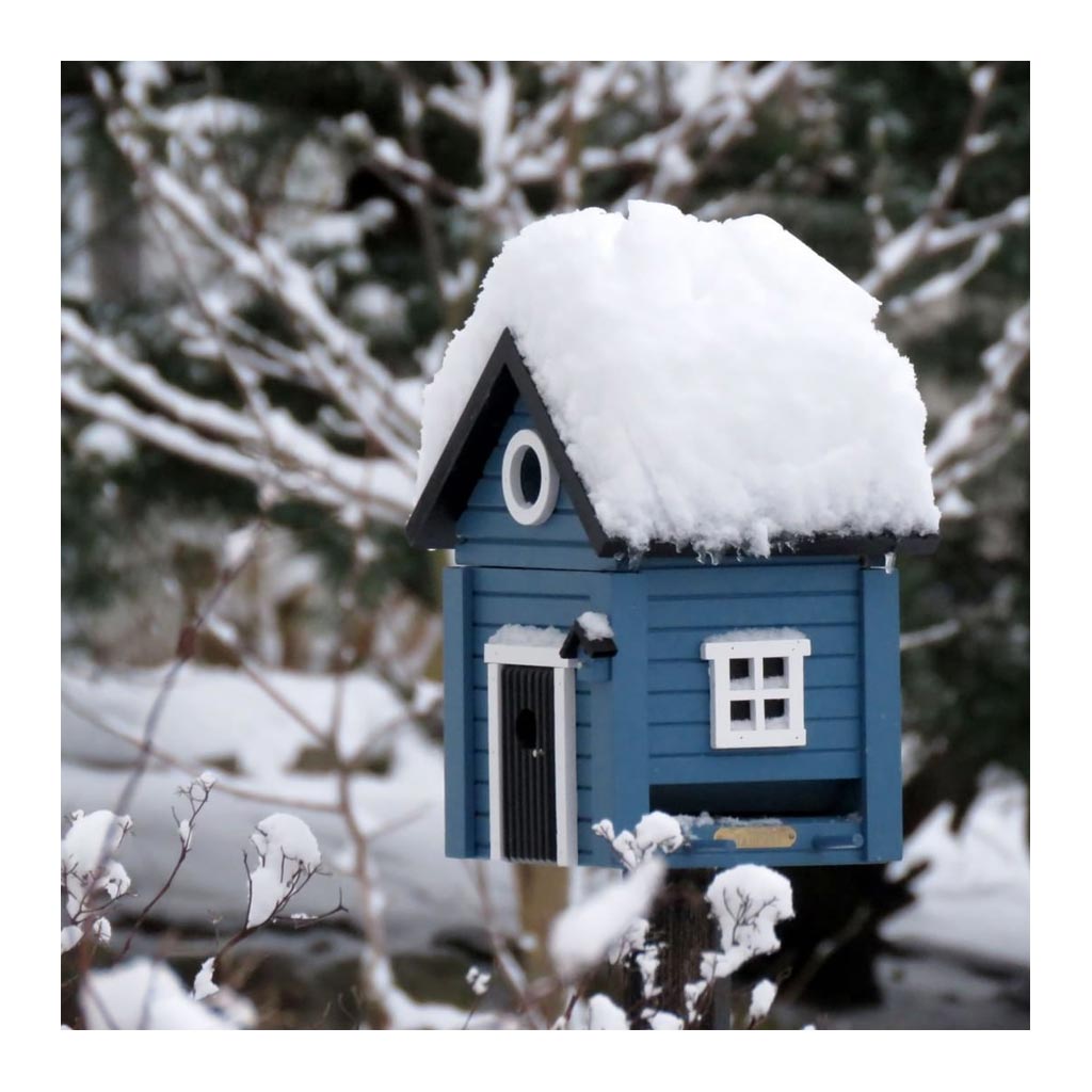 Wildlife Garden Multiholk Designer Bird House + Feeder Blue Cottage WG118